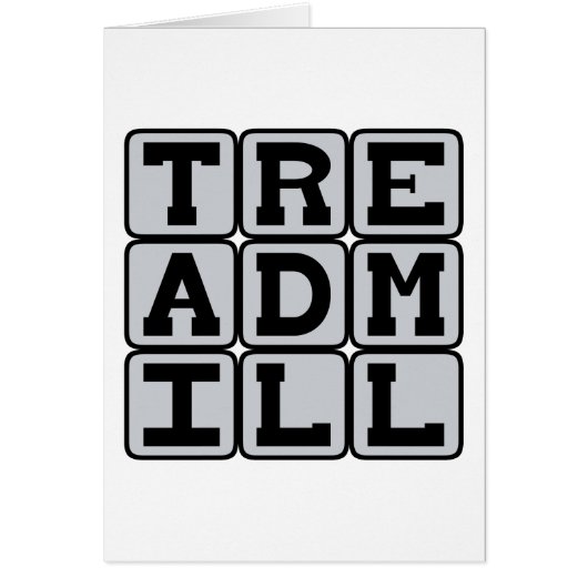 Treadmill, Exercise Equipment Cards (Front)