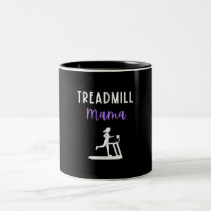 Treadmill Mama Runner Mom Running Workout Home Gym Two-Tone Coffee Mug