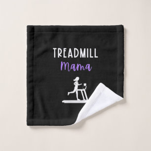 Treadmill Mama Runner Mom Running Workout Home Gym Wash Cloth