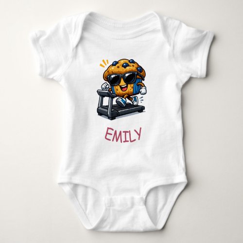 Treadmill Muffin Baby Bodysuit