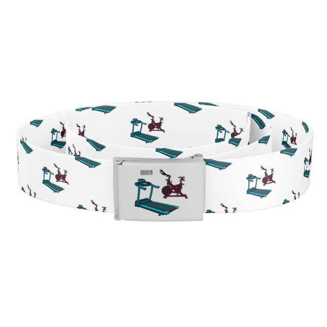 Treadmill & spinning bike cartoon illustration belt (Coil)