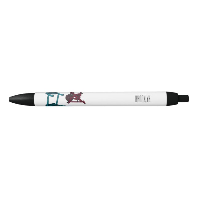 Treadmill & spinning bike cartoon illustration pen (Front)