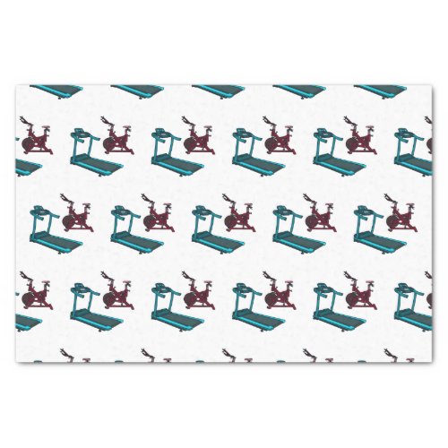 Treadmill  spinning bike cartoon illustration tissue paper