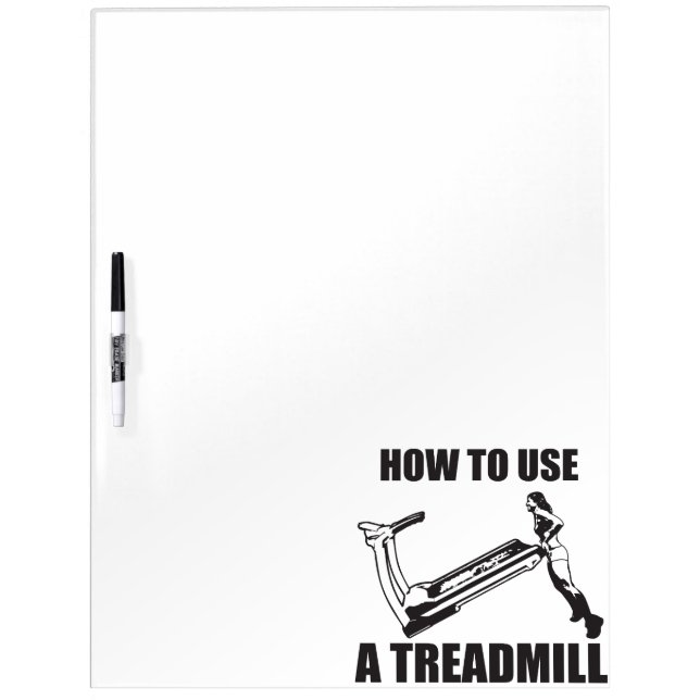 Treadmill - Women's Funny Novelty Workout Dry-Erase Board (Front)