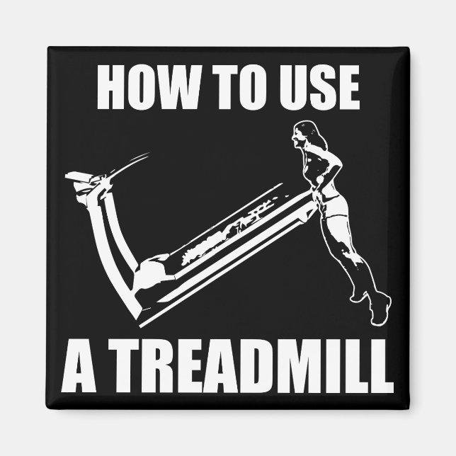 Treadmill - Women's Funny Novelty Workout Magnet (Front)