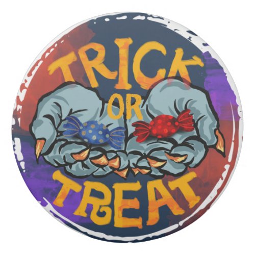 Treak or Treat Scary Halloween Pumpkin Eraser