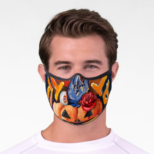 Treak or Treat Scary Halloween Pumpkin  Premium Face Mask
