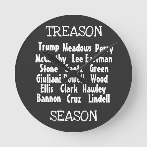 Treason Season Wall Clock