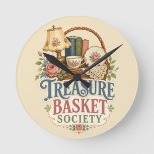 Treasure Basket Society Cottagecore Round Clock
