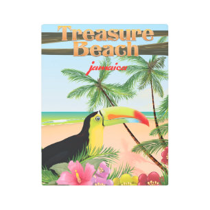 Treasure Beach Jamaica travel poster