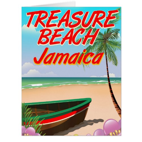 Treasure beach Jamaica travel poster