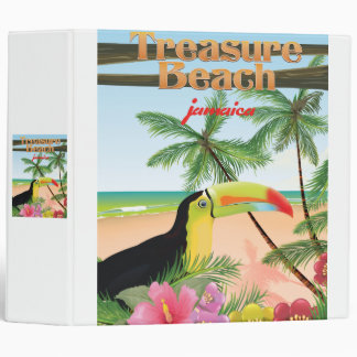 Treasure Beach Jamaica travel poster 3 Ring Binder