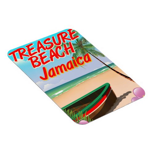 Treasure beach Jamaica travel poster Magnet