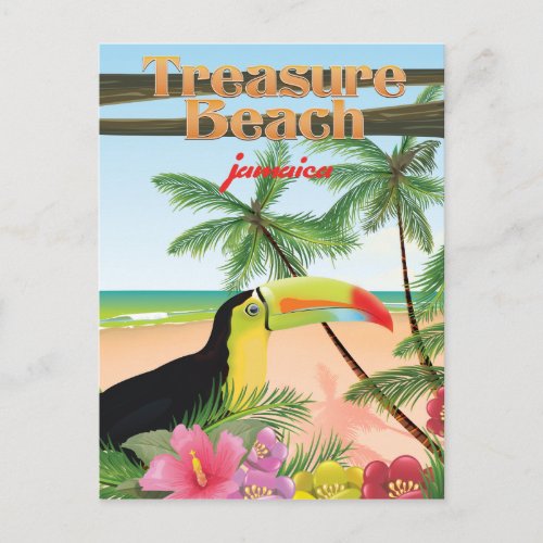 Treasure Beach  Jamaica travel poster Postcard