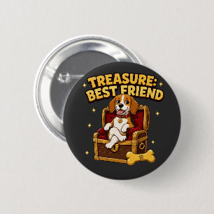 Treasure Best Friend Beagle Dog Button
