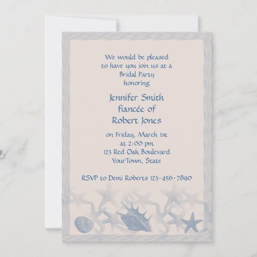 Treasure by the Sea Bridal Shower Invitation