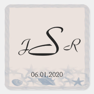 Treasure by the Sea Monogram Sticker