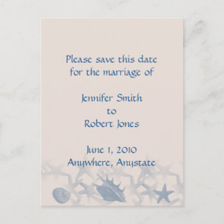 Treasure by the Sea Save the Date, postcard