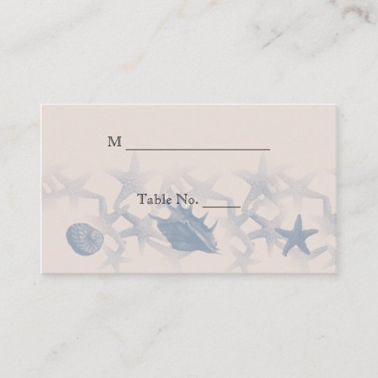 Treasure By The Sea Wedding Place Cards