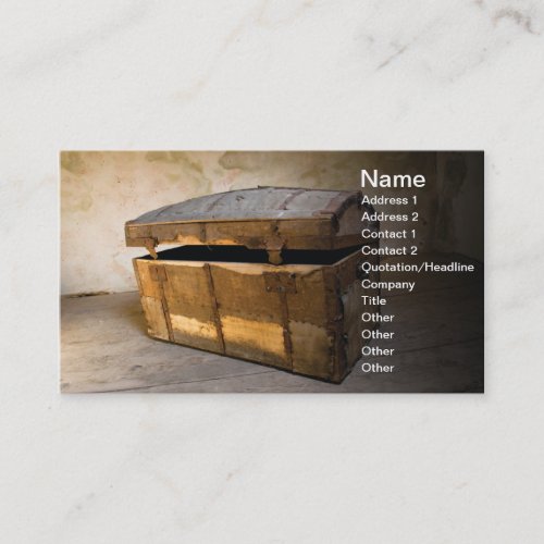 Treasure chest business card templates