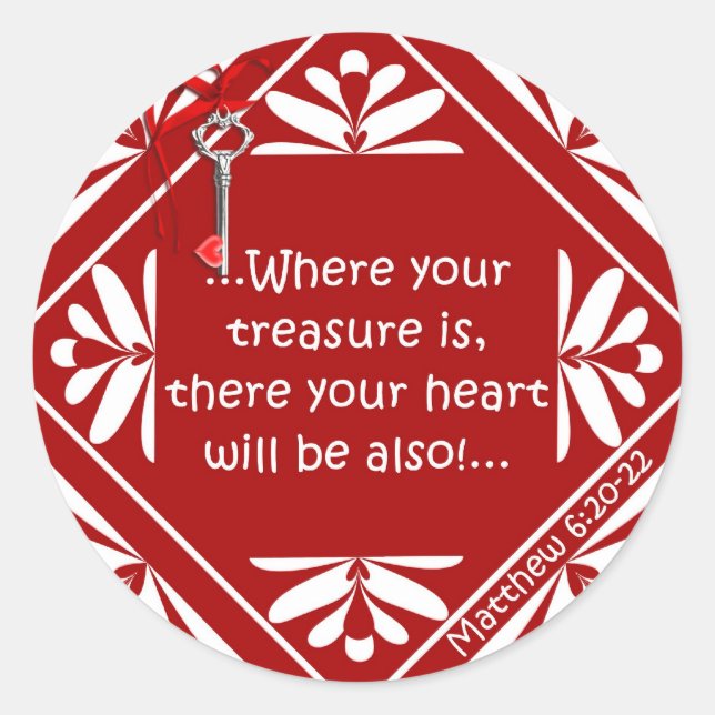 Treasure chest classic round sticker (Front)