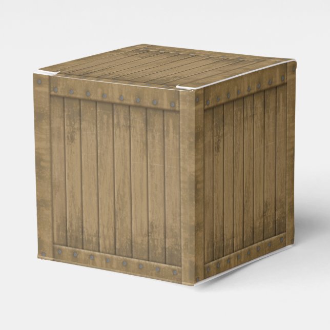 Treasure chest crate Favor Box (Front Side)