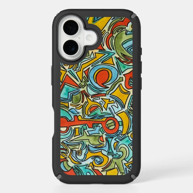 Treasure Chest-Hand Painted Abstract Art Speck iPhone Case (Front)