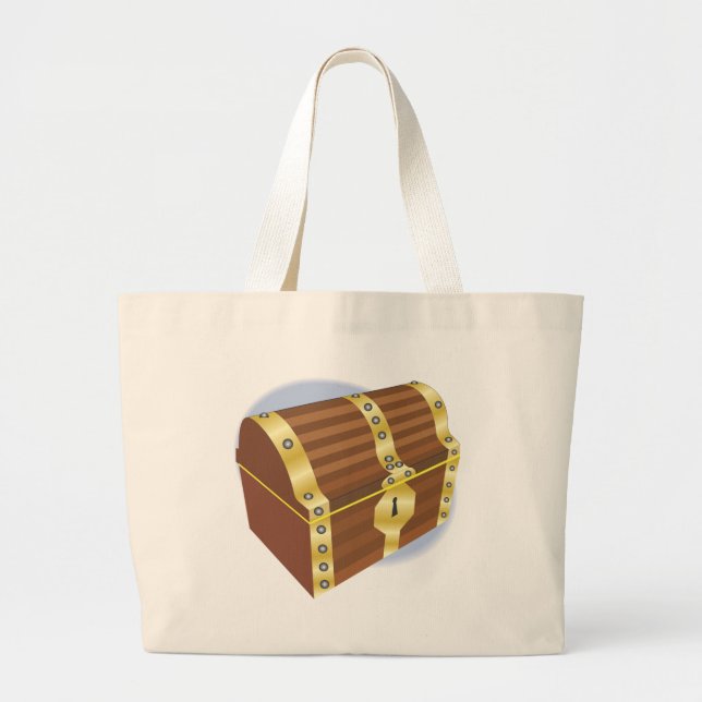 Treasure Chest Large Tote Bag (Front)