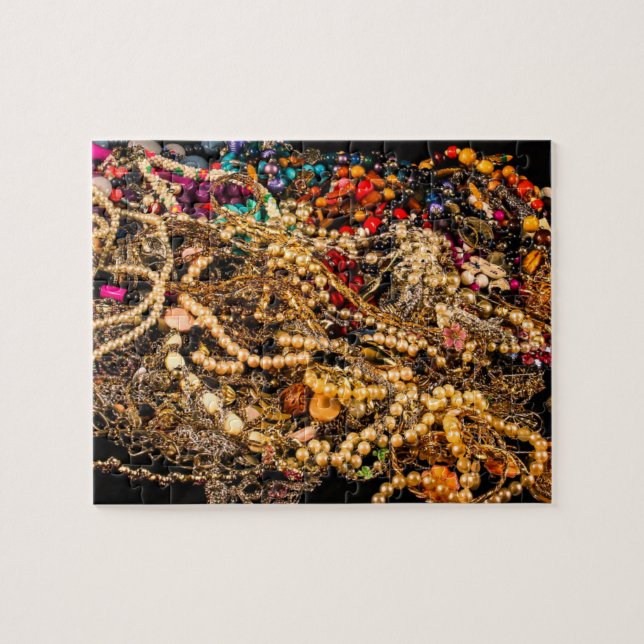 Treasure Chest Of Jewelry 110 piece puzzle (Horizontal)