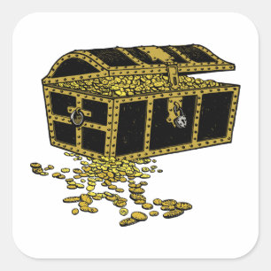 Treasure Chest Square Sticker