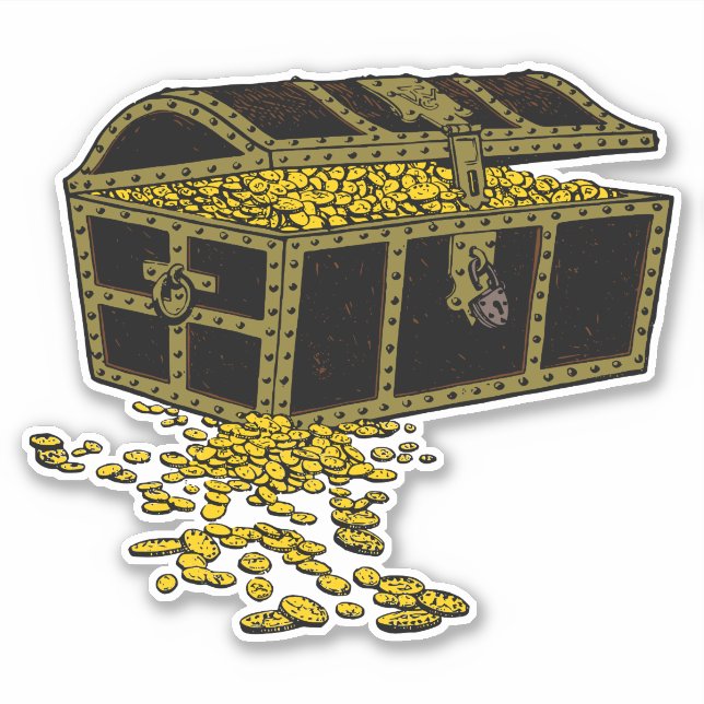Treasure Chest  Sticker (Front)