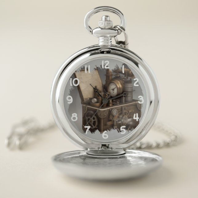 Treasure chest with gears pocket watch (Inside)