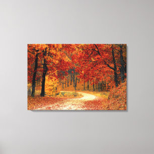 Treasure Forest: Ruby, Gold & Citrine Canvas Print