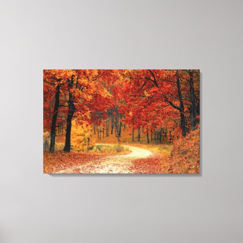 Treasure Forest Ruby Gold  Citrine Canvas Print