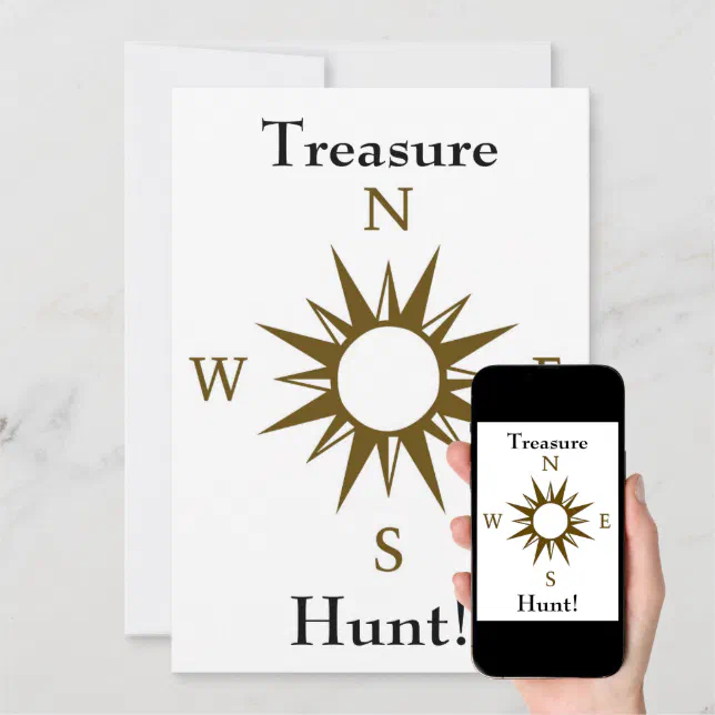 Treasure Hunt invitation Zazzle