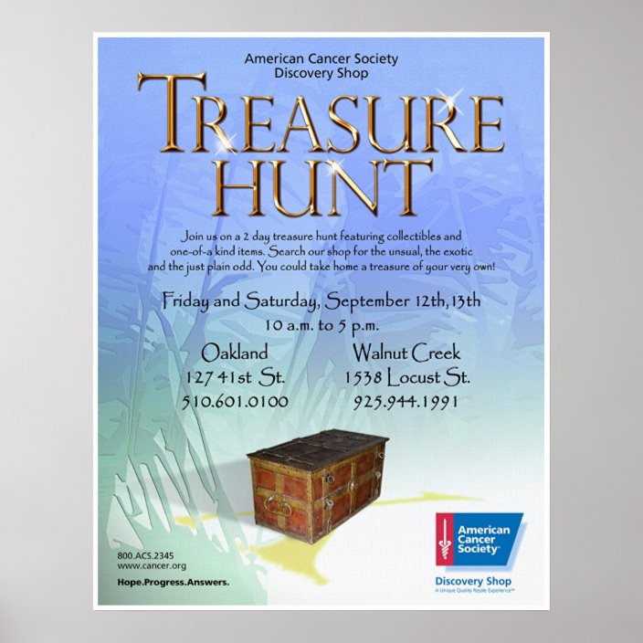 Treasure Hunt Poster | Zazzle.com