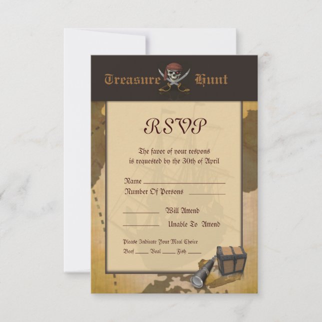 Treasure Hunt Response Card (Front)