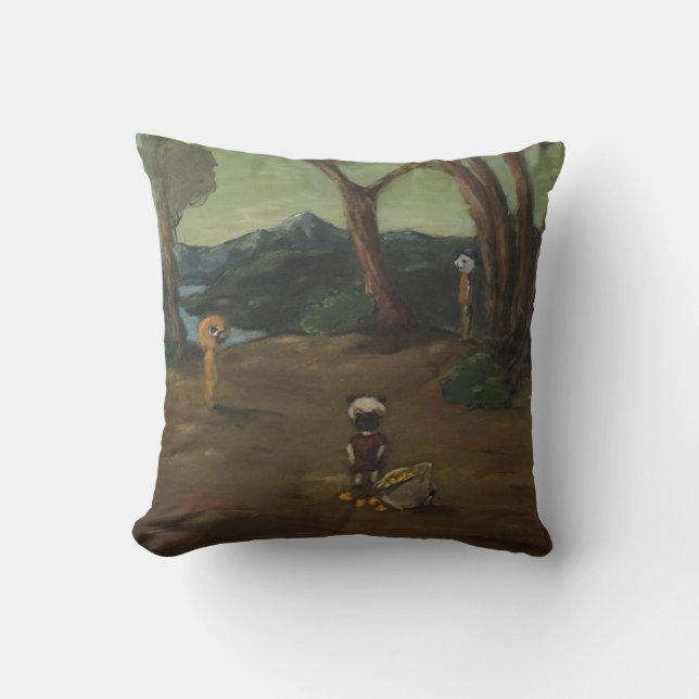 Treasure Hunt Throw Pillow (Front)