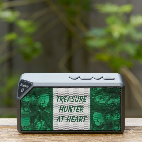 Treasure Hunter At Heart Marbled Green Gemstone Bluetooth Speaker