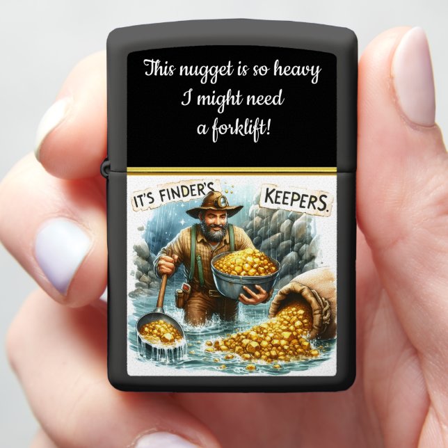 Treasure hunter finds gold in stream zippo lighter (In Hand)