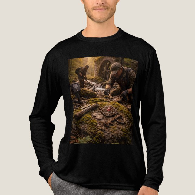 Treasure Hunter Metal Detector Tri-Blend Shirt (Front)