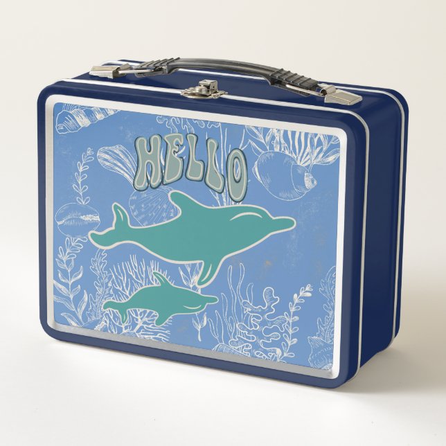 Treasure Hunter Pirate Birthday Metal Lunch Box (Front)