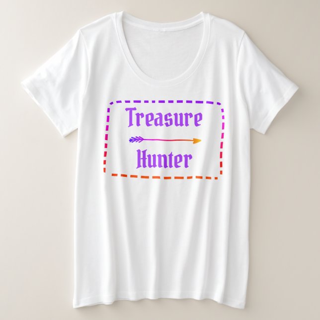 Treasure Hunter Women's Plus Size T-Shirt (Design Front)