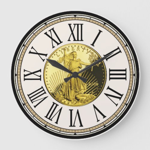 Treasure_Hunters Liberty Coin Roman Numbers Clock