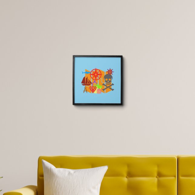 Treasure Hunting Collage Peel And Stick Photo Tile (Living Room)