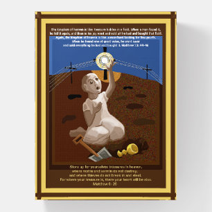 Treasure in a field Paperweight