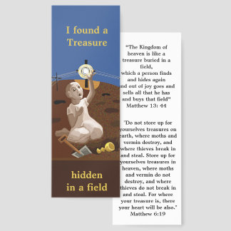 Treasure in a field prayer bookmarks