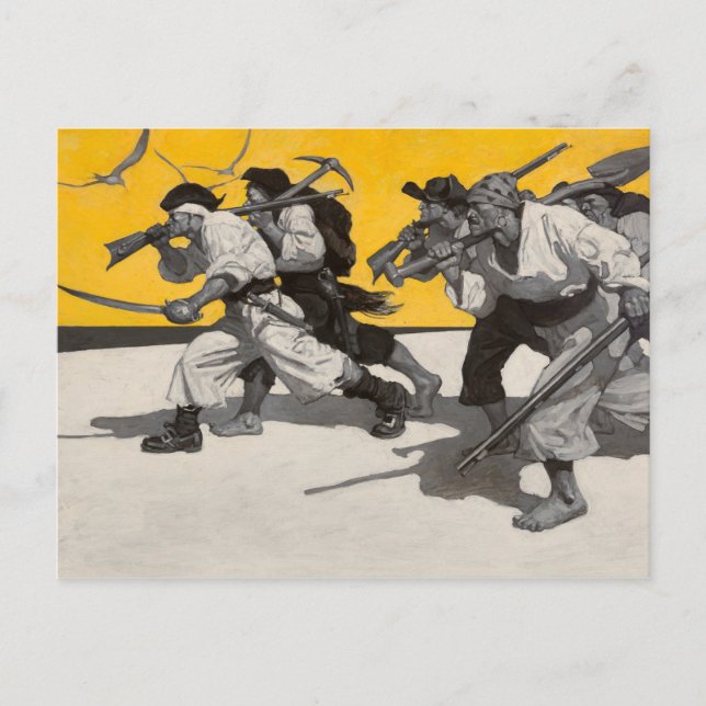 Treasure Island, 1911 by Newell Convers Wyeth Postcard (Front)