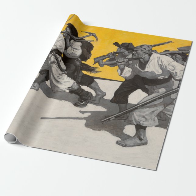 Treasure Island, 1911 by Newell Convers Wyeth Wrapping Paper (Unrolled)