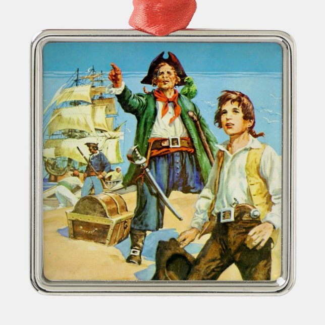 Treasure Island 1 Metal Ornament (Front)